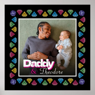 Custom Daddy & Son Foto Keepake - Personalisiert Poster