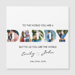 Custom Daddy Vatertag Foto Collage Card Magnetkarte