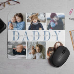 Custom Daddy Vatertag Foto Collage Mousepad<br><div class="desc">Erstellen Sie mit diesem Collage Mousepad für den besten Papa ein cooles Geschenk. Verwenden Sie die Vorlagen,  um 6 Fotos hinzuzufügen,  und personalisieren Sie mit den Namen seiner Kinder oder eine benutzerdefinierte Nachricht in der Mitte,  überlagert auf "DADDY" in weich blau-grau Schrift. Ein phantastisches Geschenk für den Vatertag!</div>