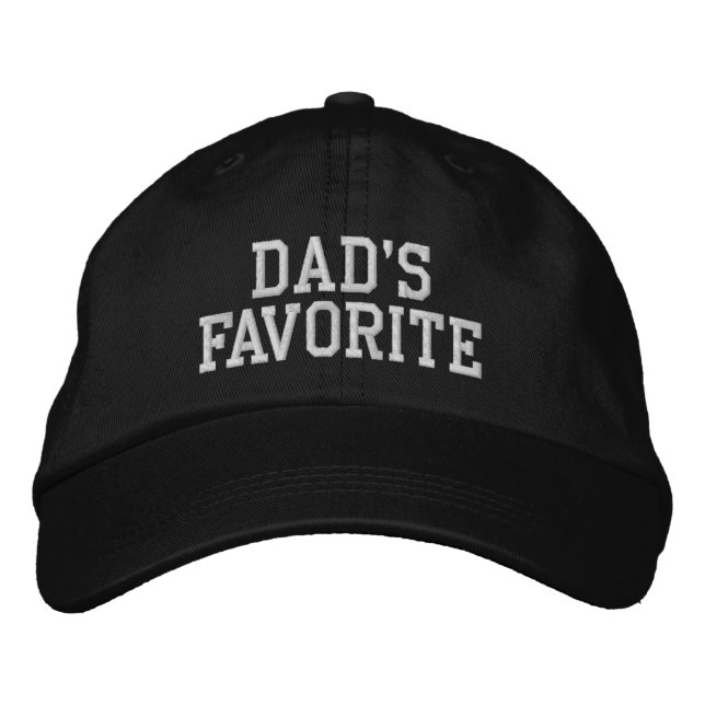Custom Dad's Favorite His Birthday Gift for her Bestickte Baseballkappe (Vorderseite)