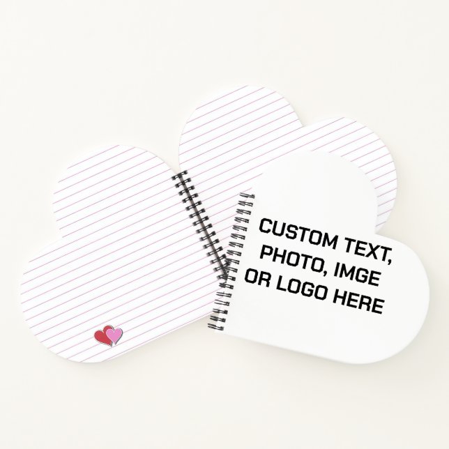 Custom Daily Diary Heart Shaped Notebook Notizbuch (Innenseite)