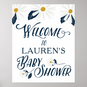 Custom Daisy Baby Dusche Willkommenspender Poster