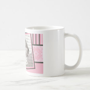 Custom Damask & Stripes Baby Foto Tasse:rosa Tasse
