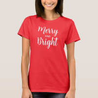 Custom Damen Weihnachten rot Weiß Merry und hell