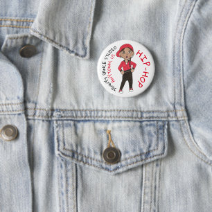 Custom Dance Studio Hip Hop Hiphop Dancer Team Button