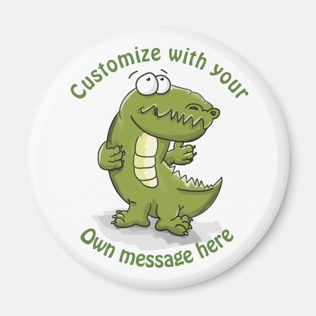 Custom Dancing Crocodile Cartoon Magnet (Vorne)