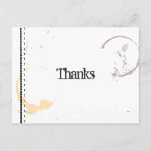 Custom Danke Grunge Coffe Stain Postcard Postkarte