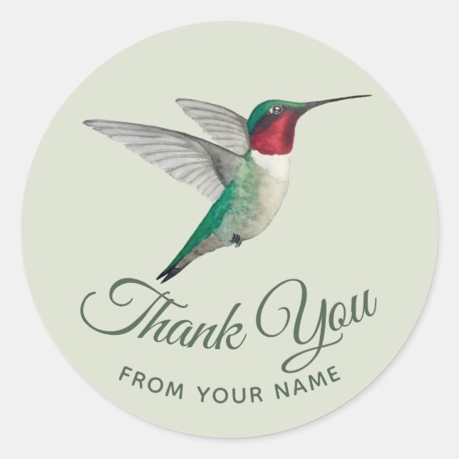 Custom Danke Hummingbird Sticker (Vorderseite)