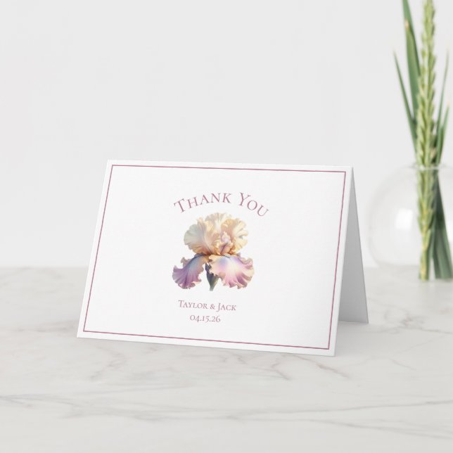 Custom danke Ihnen Hochzeitslabel, Blush Blume (Vorderseite)