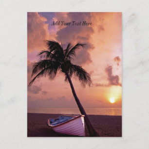 Custom Dark Beach Sunset Postkarte