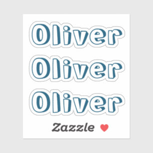 Custom Dark Blue Kids Name Aufkleber