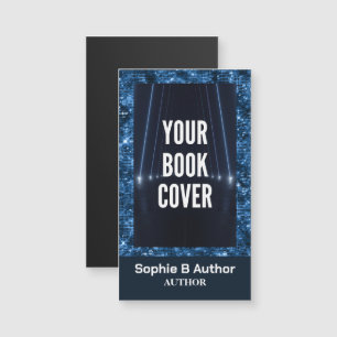 Custom Dark Blue Sci Fi Author Book Cover Magnetkarte
