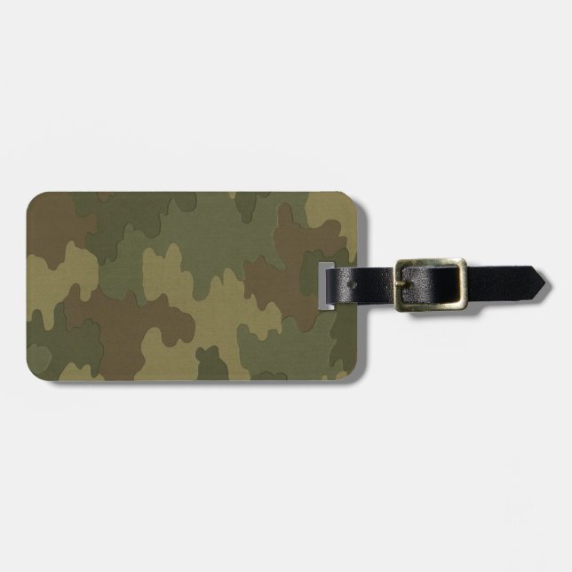 Custom Dark Camouflage Luggage Tag Gepäckanhänger (Vorderseite horizontal)