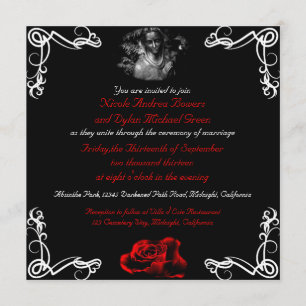 Custom Dark Goth Wedding Einladungen
