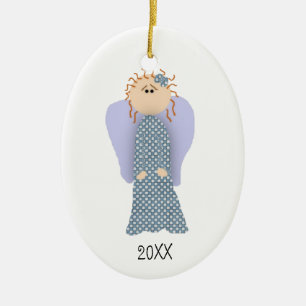 Custom Date Little Angel Ornament