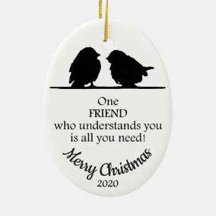 Custom Dated Christmas Friend versteht Sie Keramik Ornament
