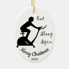 Custom Dated Christmas Spinning class, Zyklus Keramikornament