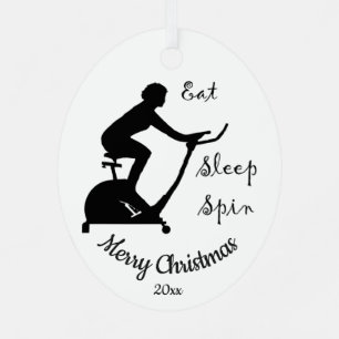 Custom Dated Christmas Spinning class, Zyklus Ornament Aus Metall