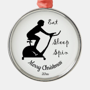 Custom Dated Christmas Spinning class, Zyklus Ornament Aus Metall
