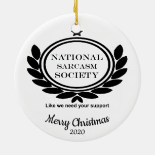 Custom Dating Christmas Fun Sarcasm Society Keramikornament