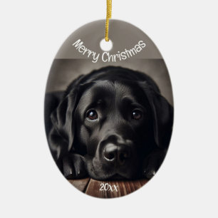 Custom Dating Christmas Labrador Retriever Keramik Ornament