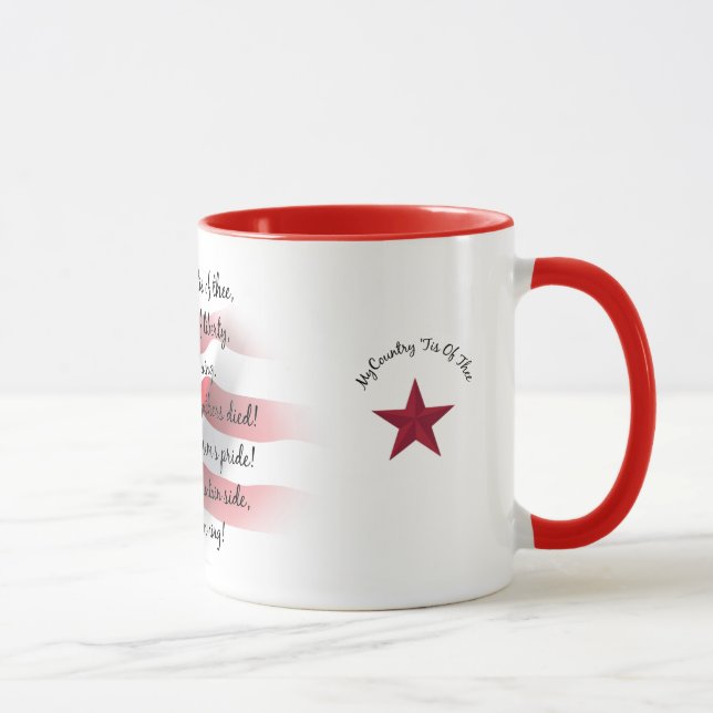 Custom Dating Patriotic USA Beverage Tasse (Rechts)