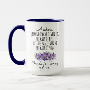 Custom Daughter In Law, Danke, dass du meinen Sohn Tasse