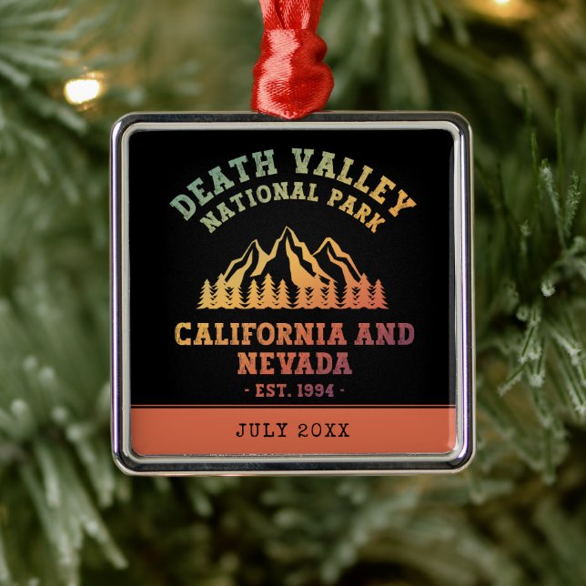 Custom Death Valley National Park USA Gradient Ornament Aus Metall (Baum)