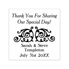 Custom Decal Wedding Danke Rubber Briefmarke Permastempel