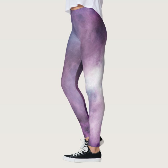 Custom Deep Lila Magical Galaxy Leggings (Links)