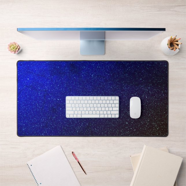 Custom Deep Space Blue Desk Mat - Cosmic & Bold Schreibtischunterlage (Büro 1)