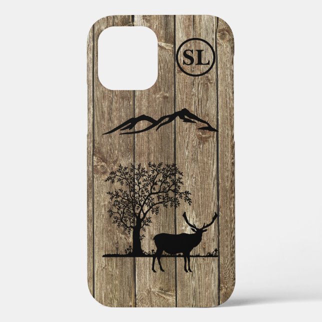 Custom Deer Silhouette Apple iPhone 12 Fall Case-Mate iPhone Hülle (Rückseite)