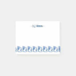Custom Deko Blue Racing Sailbots Sticky Notes Post-it Klebezettel