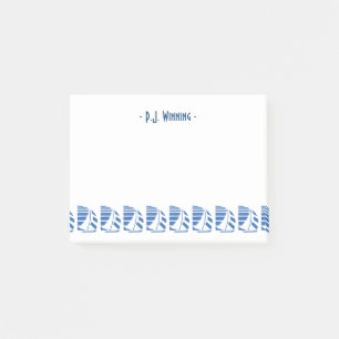 Custom Deko Blue Racing Sailbots Sticky Notes Post-it Klebezettel
