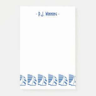Custom Deko Blue Racing Sailbots Sticky Notes Post-it Klebezettel