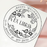 Custom Deko Ex Libris Buchzeichen mit Blumenkreis Gummistempel<br><div class="desc">Fügen Sie Ihren Büchern eine Touch von Personalisierung und Eleganz mit dieser maßgeschneiderten Ex Libris Buchzeichen Gummi Briefmarke hinzu. Diese Briefmarke mit einem wunderschön detaillierten Blumenkreisdesign erlaubt es Ihnen, Ihren Namen und Ihre Adresse einzuprägen und ist somit ideal für die Kennzeichnung Ihrer geliebten Bücher. Diese Ex Libris Briefmarke ist ideal...</div>