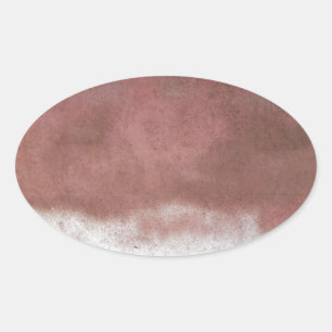 Custom Deluxe Rosa und Weiß Ovaler Aufkleber