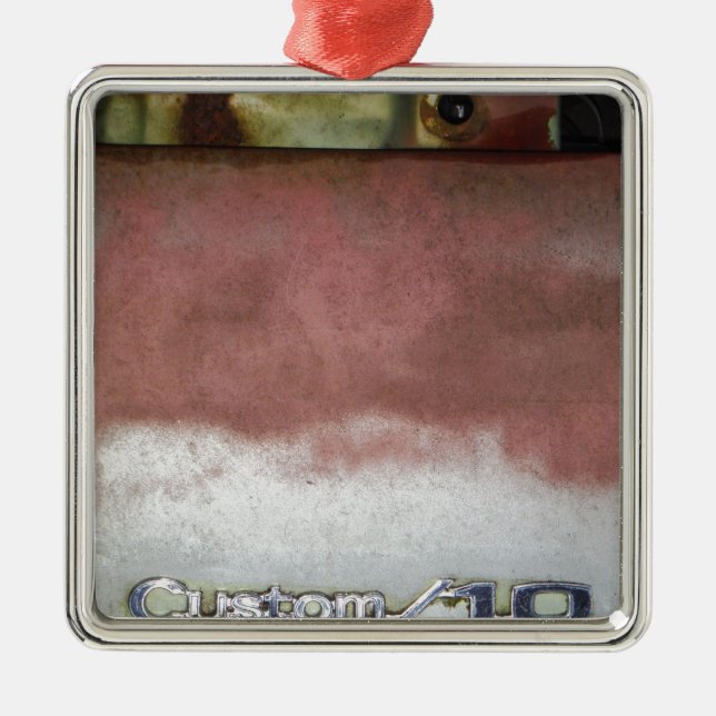 Custom Deluxe Rosa und Weiß Silbernes Ornament (Vorne)