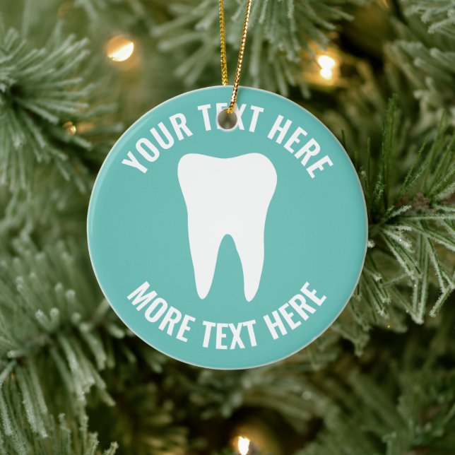 Custom dental office Christmas tree ornament gift (Baum)