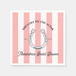 Custom Derby Dusche Rosa Cabana Streifen Horseshoe Serviette