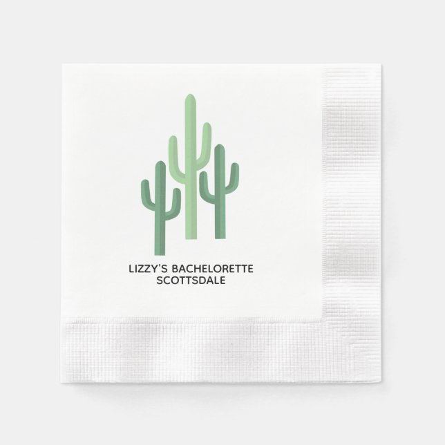 Custom Desert Cactus Scottsdale Serviette (Vorderseite)
