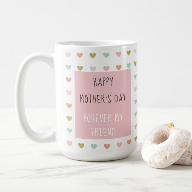 Custom Design Heart Motif - Mütter Day Kaffeetasse (Mit Donut)
