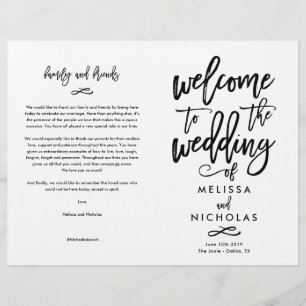 Custom Design - Melissa und Nicholas Program FINAL