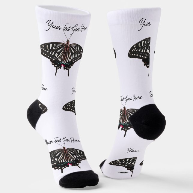 Custom Design Socks Schmetterlinge Socken (Gewinkelt)