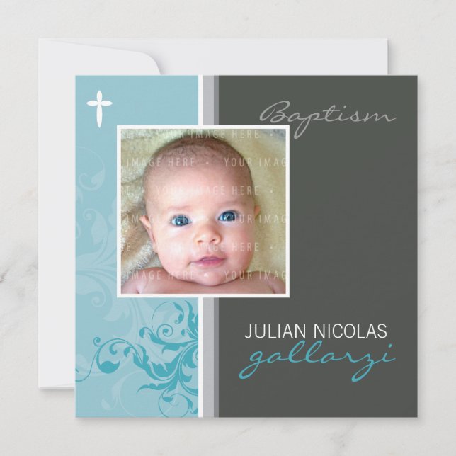 CUSTOM DESIGN :: Suzana Baptism Einladung - posa 2 (Vorderseite)