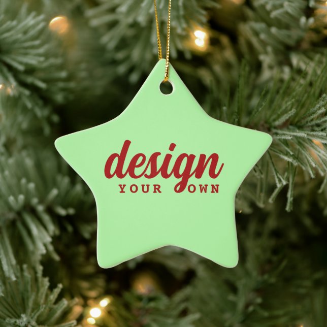 Custom Design Weihnachtssterndekoration Personalis Keramik Ornament (Baum)