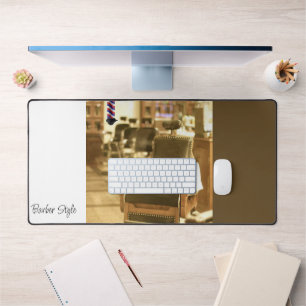 Custom Desk Mat for Salon Owners Barber Schreibtischunterlage