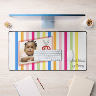 Custom Desk Mat für Salon Eigentümer Little Braids Schreibtischunterlage