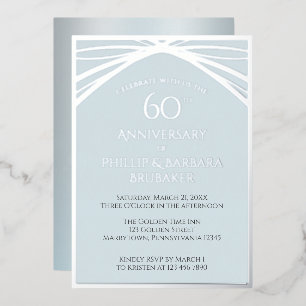 Custom Diamond 60. Wedding Anniversary Party Folieneinladung