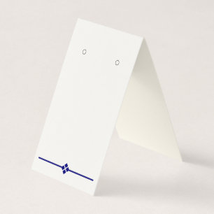 Custom Diamond in Blue Falted Zelt Earring Cards Visitenkarten